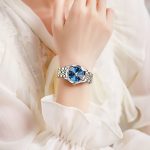 OLEVS Womens Watch Fashion Dress Diamond Female Watches for Ladies Analog Quartz Stainless Steel Waterproof Luminous Day Date Two Tone Wristwatch - Image 6